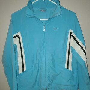 Nike Women's Light Blue Full Zip Athletic Jacket‎ Size S (4-6)